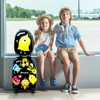 Gymax Kids Carry On Luggage Set w/ Spinner Wheels & Cute Little Monster Pattern Adjustable Trolley Rod Height & Backpack Shoulder Strap - 2 of 4