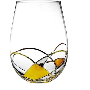 Bezrat Set Of 2 Tumblers With Gold Shade - 1 of 3