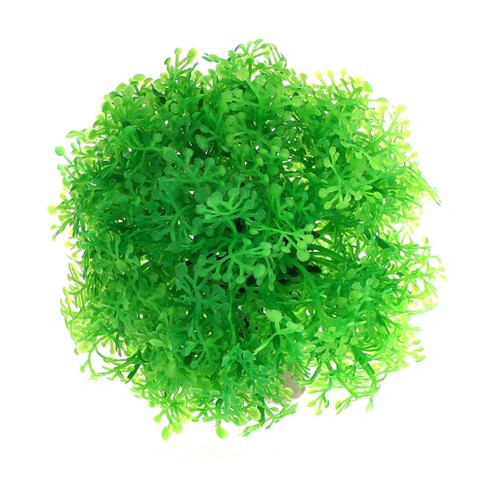 Unique Bargains Artificial Aquarium Grass Ball for Fish Tank Landscape Decoration Green 3.74x3.94 inch 1 Pcs