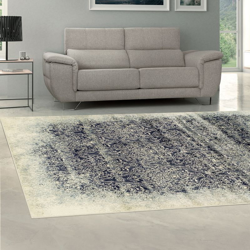Distressed Medallion Modern Rustic Floral Indoor Area Rug by Blue Nile Mills, 2 of 5