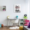 Stupell Industries Black White Monochrome Cat Red Glasses Design Canvas Wall Art - 2 of 4