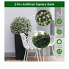 Artificial Topiary Balls - Set of 2 Red Rose Decor with Hanging Chains and Zip Tiles - Indoor/Outdoor Use - 4 of 4