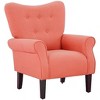Erommy Mid Century Velvet Tufted Armchair, High Back Accent Chair - 2 of 4