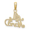 Black Bow Jewelry 14k Yellow Gold #1 Nana Pendant, 18mm - 3 of 4