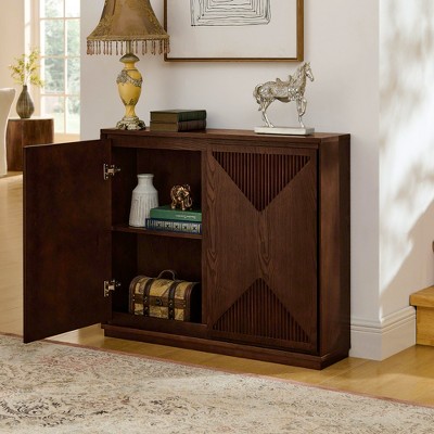Lycvki Mid Century Buffet Cabinet Storage Narrow Side for Kitchen