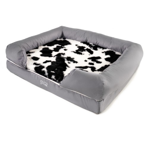 Medium Dog Bed Replacement Cover Pet Duvet with Sherpa Top, Non