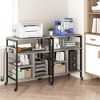 3 Tier Home Printer Stand,Mobile Printer Table with Wheels Printer Shredder Stand with Storage Under Desk Shelf with Storage, for Living Room - 4 of 4