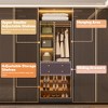 Aheaplus Closet System with Shoes Shelf and Hanging Rod, Wooden Closet with Drawers - 3 of 4