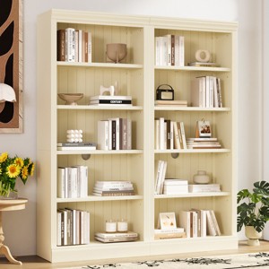 83'' Tall 5-Tier Modern Bookcase with Adjustable Shelves and LED Lighting for Home Office or Living Room Organizer-3irtyhousy - 1 of 4
