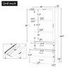 Tall Bathroom Storage Cabinet with 2 Doors, 2 Drawers, Adjustable Shelf & Anti-Tip Kit, Modern Freestanding Unit - 3 of 4