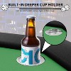 Poker Table w/Metal Legs, Octagon Poker Table, Blackjack Gaming Table with Water-Resistant Cushioned Rail - 4 of 4