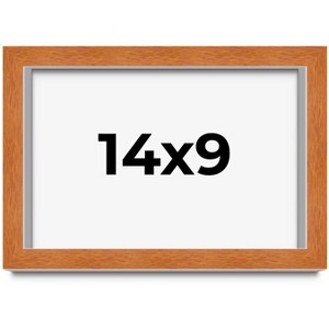 PosterPalooza | Photo Size Modernist Brown Picture Frame - UV Acrylic, Foam Board Backing, Hanging Hardware - 1 of 4