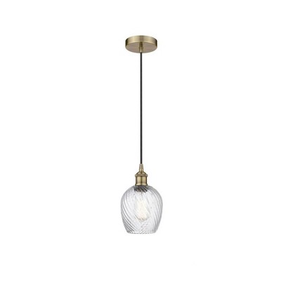 Salina - 1 Light Cord Hung Mini Pendant In Industrial Style-9.75 Inches Tall and 5 Inches Wide