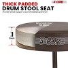 Racxily 5 Core Drum Throne 3" Thick Padded Comfortable Guitar Stool Drummer Chair Adjustable Musician Seat, Brown - 2 of 4