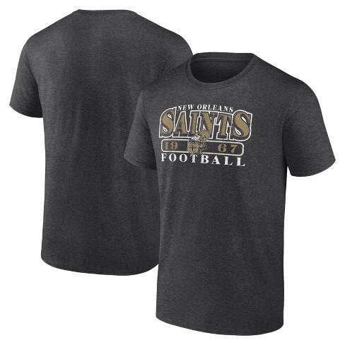 Nfl New Orleans Saints Men s Gray Short Sleeve Bi blend T shirt Target