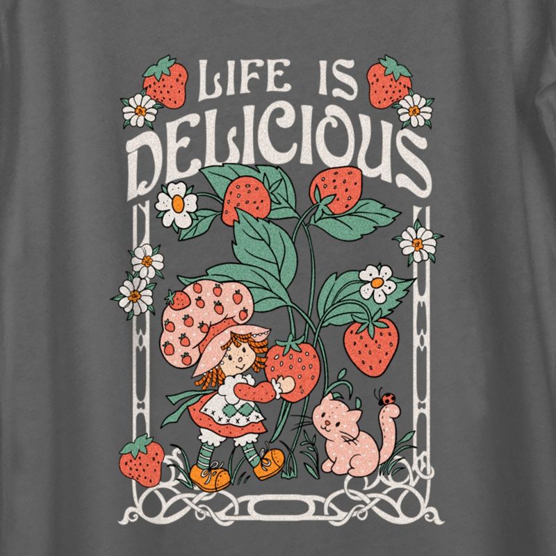 Women's Strawberry Shortcake Life is Delicious Scoop Neck, 2 of 5