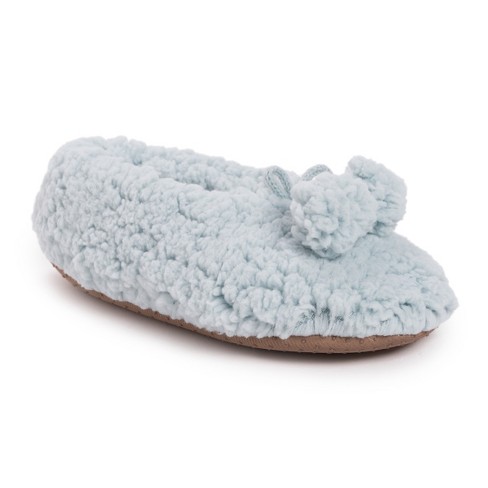 Muk Luks Women's Moisturized And Infused Ballerina Slipper Sock -peppermint  L/xl (8-10) : Target