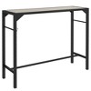 Outsunny Outdoor Bar Table, 47" Patio Bar Height Table with Built-In Bottle Opener, Plastic Top with Wood Grain and Steel Frame, Light Brown - 4 of 4