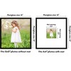 Americanflat 12x12 Picture Frame with Polished Plexiglass - Use as 4x4 Frame with Mat or 12x12 Frame Without Mat - Streamline Collection - Black - 2 of 4