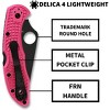 Spyderco Delica 4 Lightweight Folding Pocket Knife with CPM S30V Premium Black Steel Blade |Get Slip-Free Tactile Traction with the FRN Handle, Pink - 4 of 4
