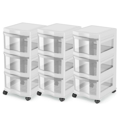 Life Story Classic Gray 3 Shelf Home Storage Container Organizer Plastic  Drawers With Wheels For Closet, Dorm, Or Office : Target