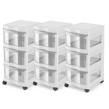 Life Story Classic White 3 Shelf Home Storage Container Organizer Plastic  Drawers With Wheels For Closet, Dorm, Or Office : Target
