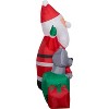 Gemmy Christmas Airblown Inflatable Santa and Friends, 5 ft Tall, Red - 3 of 4