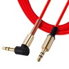 Sanoxy 3.5mm Male to M Aux Cable Cord L-Shaped Right Angle Car Audio Headphone Jack (Red) - 2 of 4