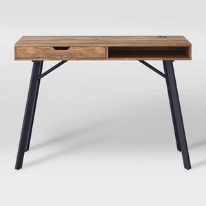 Auston Flared Leg Wood Grain Desk - CorLiving - 1 of 4