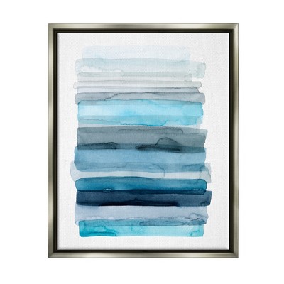 Stupell Industries Water Inspired Blue Grey Ombre Abstract Lines