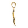 Black Bow Jewelry 14k Yellow Gold & Yellow Translucent Acrylic Butterfly Pendant, 30mm - 2 of 4