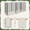 Yaheetech 31.5″ Tall Foldabel Dog Playpen, 8 Panels Puppy Fence with Door for Small Dogs, Iron Exercise Barrier for Outdoor Indoor Use - 3 of 4