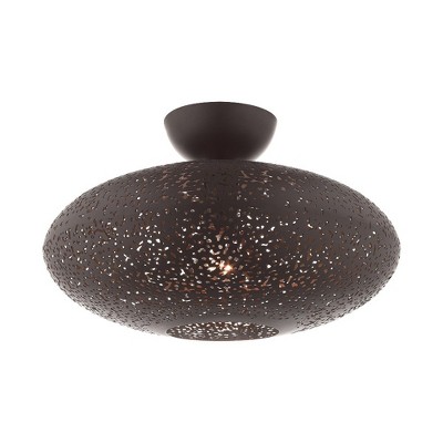 Livex Lighting Charlton 1 - Light Semi-Flush Mount in  Bronze
