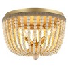 Alodia 3 Light 15" Flush Mount - FLU4098 - Brass/Natural - Safavieh - 2 of 4
