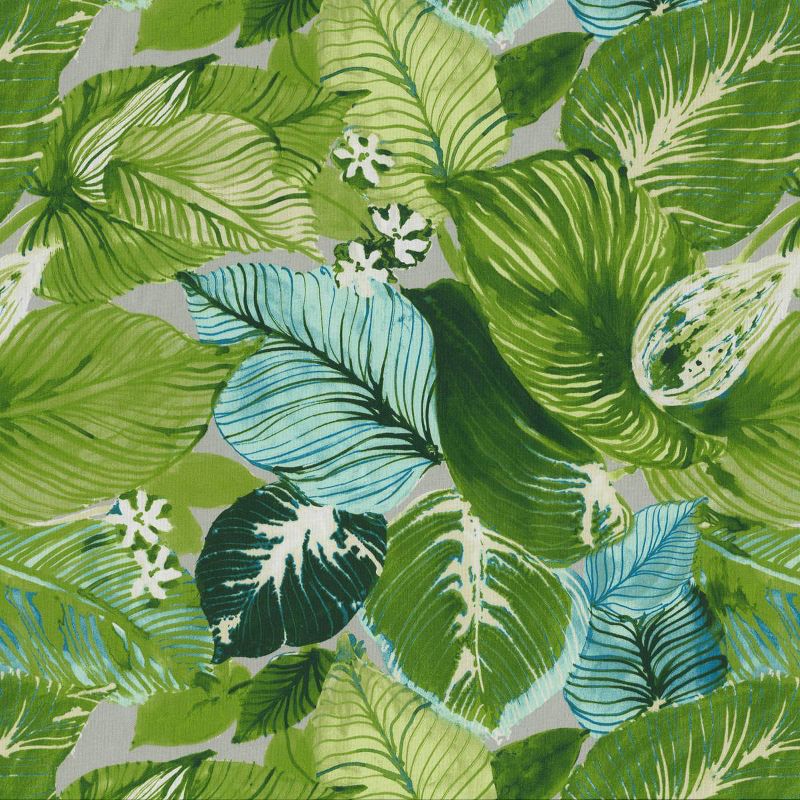 2pk Lush Leaf Jungle Reversible Chair Pads Green - Pillow Perfect, 3 of 6