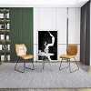 KTMBDW Modern Dining Chairs Set of 2, Upholstered Faux Leather Cushion Seat and Sturdy Metal Legs - 2 of 4