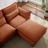 MYINDA Modern Velvet L-Shaped Sofa, 3-Seater Upholstered Sectional Sofa with Removable Feet for Living Room - 4 of 4