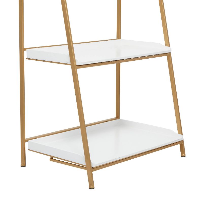 Contemporary Metal and Wood Shelving Unit Gold - Olivia &#38; May, 5 of 9