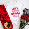 Simply Sage Market Women's Love More Worry Less Bold Short Sleeve Graphic Tee - 3 of 4