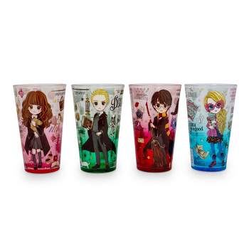 Silver Buffalo Harry Potter Magical Characters 16-Ounce Pint Glasses | Set of 4