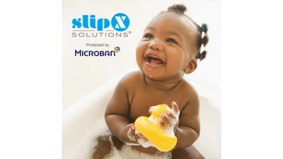 35x15 Bubble Bath Mat Blue - SlipX Solutions