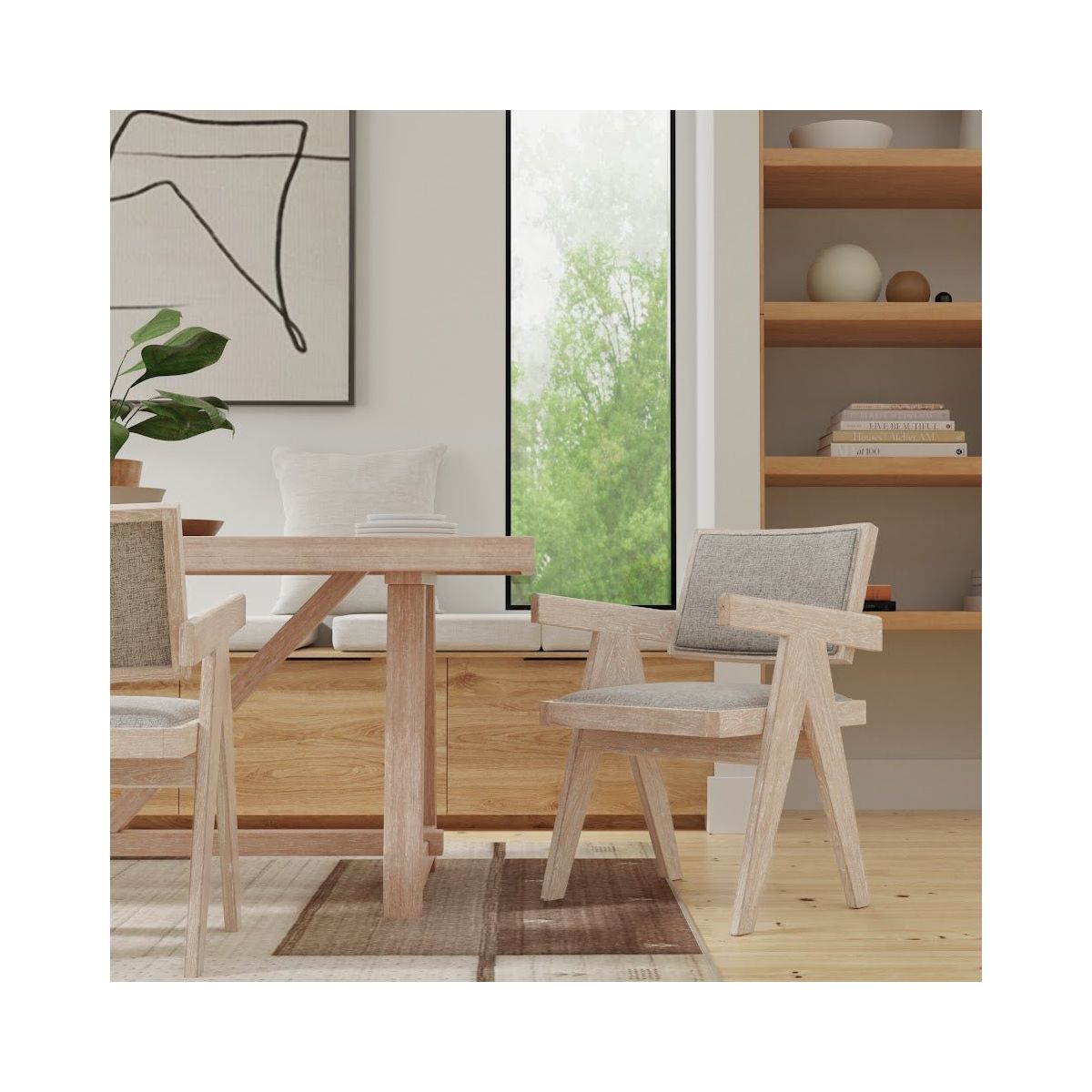 Raquel Upholstered Side Chairs, Driftwood (Set of 2) | Alpine