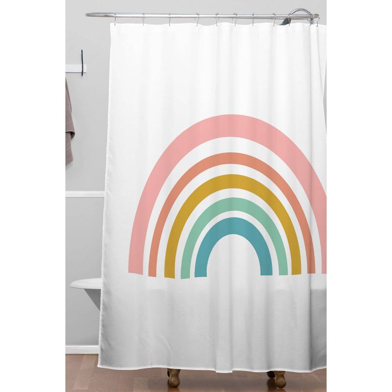 June Journal Minimalist Geometric Rainbow Shower Curtain - Deny Designs, 3 of 8