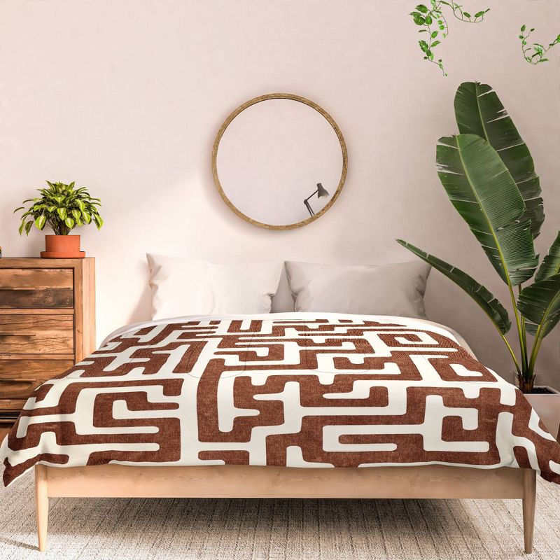Maze In Brandywine Cotton Comforter & Sham Set - Deny Designs, 4 of 6