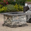 KTMBDW Multifunctional Fire Pit Table 29in Square Firepit Stove Backyard Patio Garden Fireplace for Camping, Outdoor Heating, Bonfire and Picnic - 3 of 4