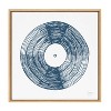 Kate & Laurel All Things Decor 22"x22" Record Blue Framed Canvas by Statement Goods Natural - 2 of 4