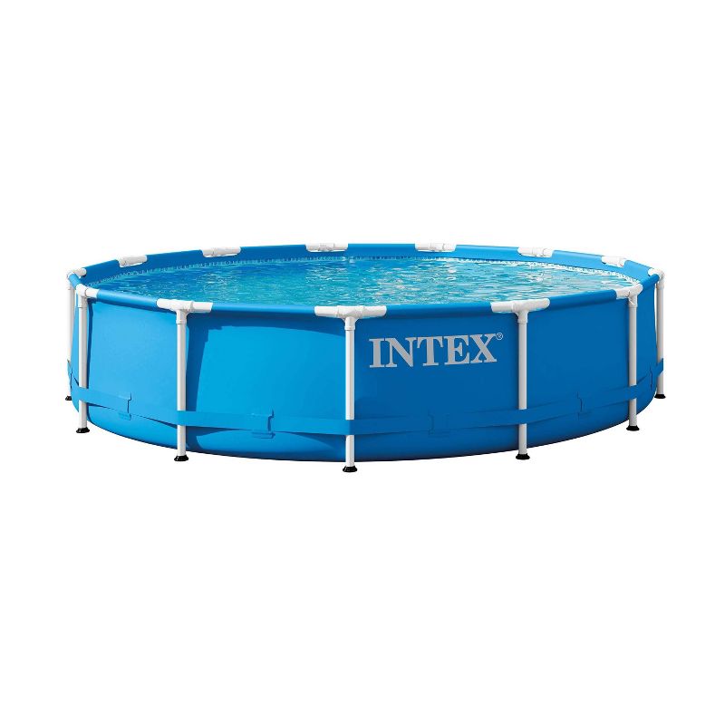 Intex 13&#39; x 33&#34; Metal Frame Above Ground Pool with Filter Pump, 1 of 8