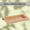 Attop Home Bamboo Bathroom Vanity Tray Natural Wood Eco-Friendly Holder for Towels, Toiletries, Cosmetics, Decor and More - 4 of 4
