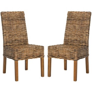 Sanibel 18" H Water Hyacinth Side Chair (Set of 2) - FOX6504 - Safavieh Couture - 1 of 4