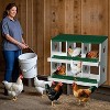 Metal Chicken Nesting Boxes, Nesting Boxes with Metal Legs, Chicken Laying Box with Roll Out Egg Collection with Vented Holes - 2 of 4